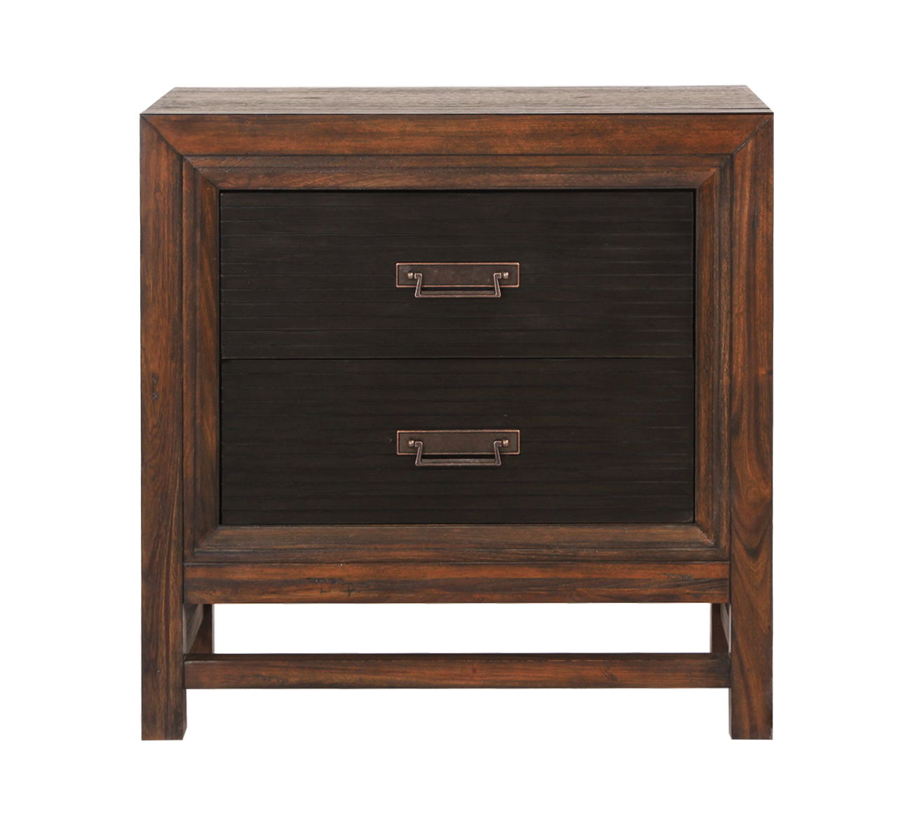 Branson - 2 Drawer Nightstand, Two Tone - Brown