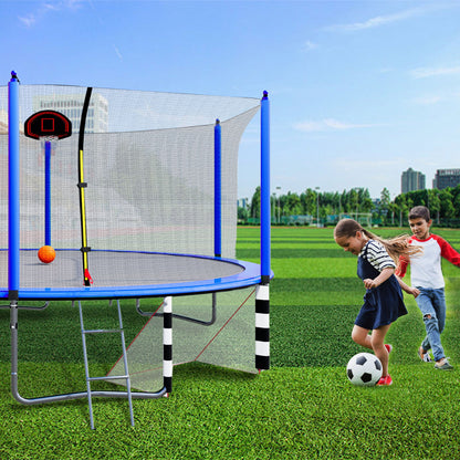 16Ft Trampoline With Basketball Hoop Pump And Ladder (Inner Safety Enclosure) With Soccer Goal