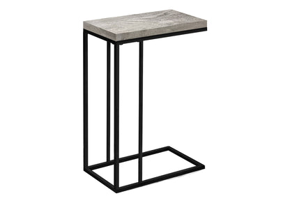 Accent Table, C - Shaped, Tempered Glass, Stylish Design Contemporary & Modern