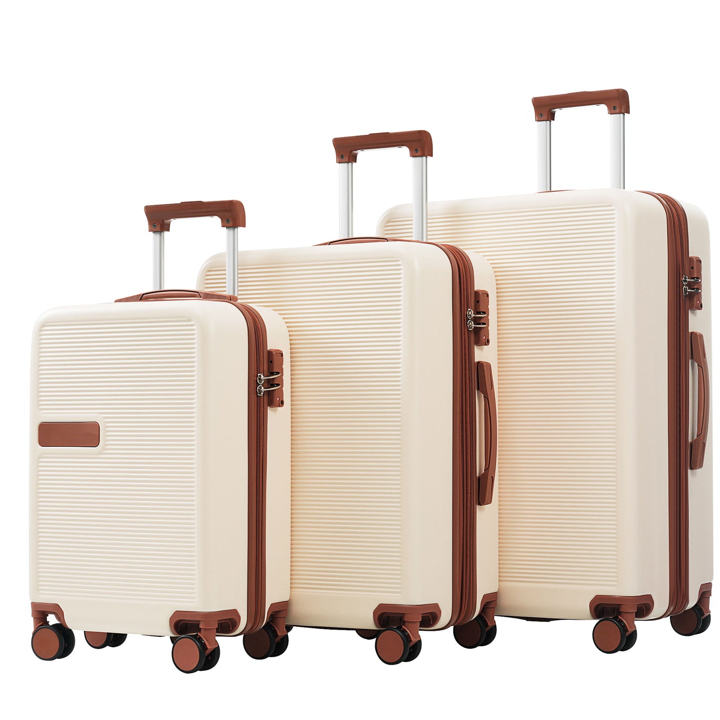 Hardshell Luggage Sets 3 Pieces Contrast Color Suitcase With Spinner Wheels And Tsa Lock 20" 24" 28" Available