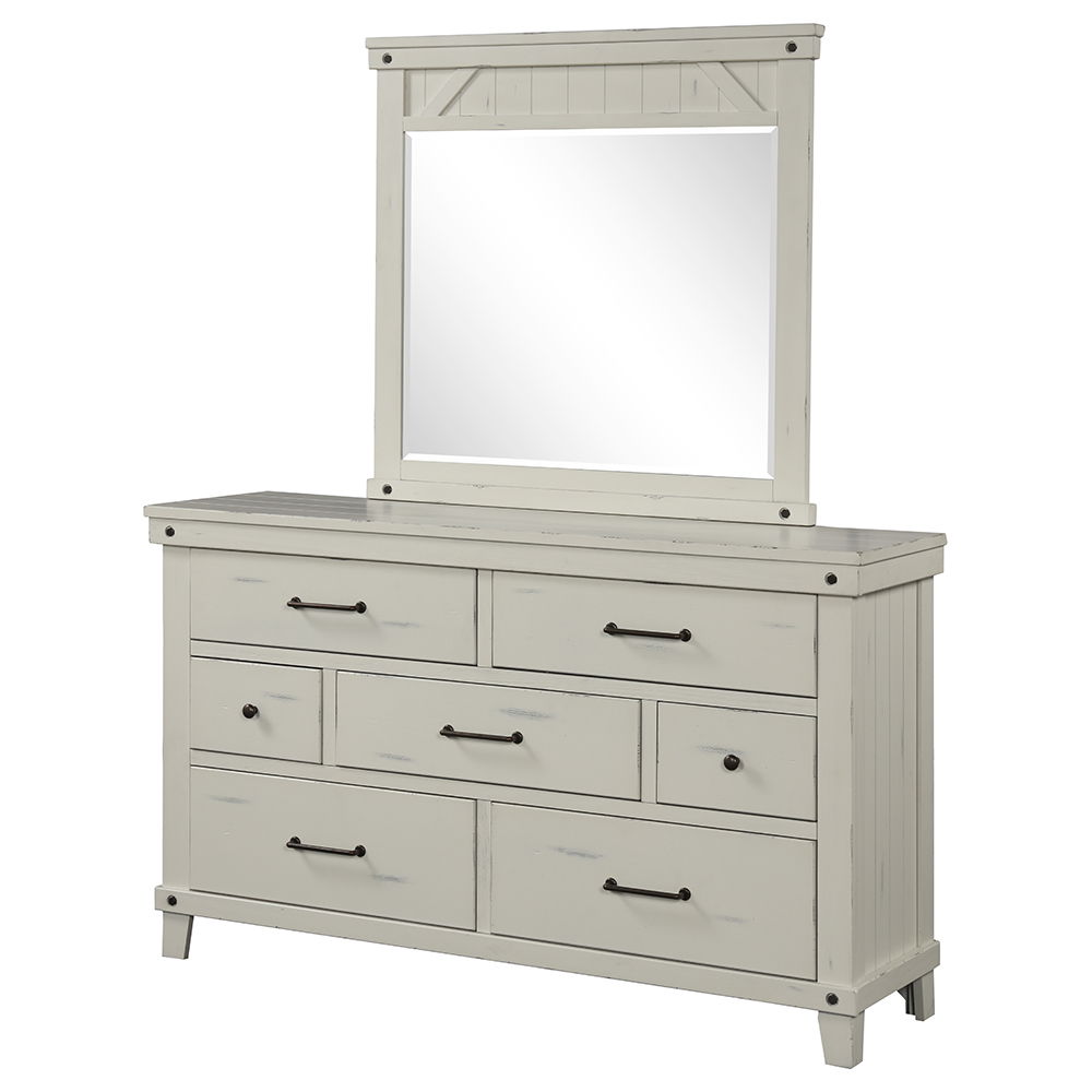 7 Drawer Dresser - White