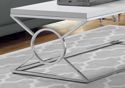 Table, Rectangular, Glossy Contemporary & Modern - White