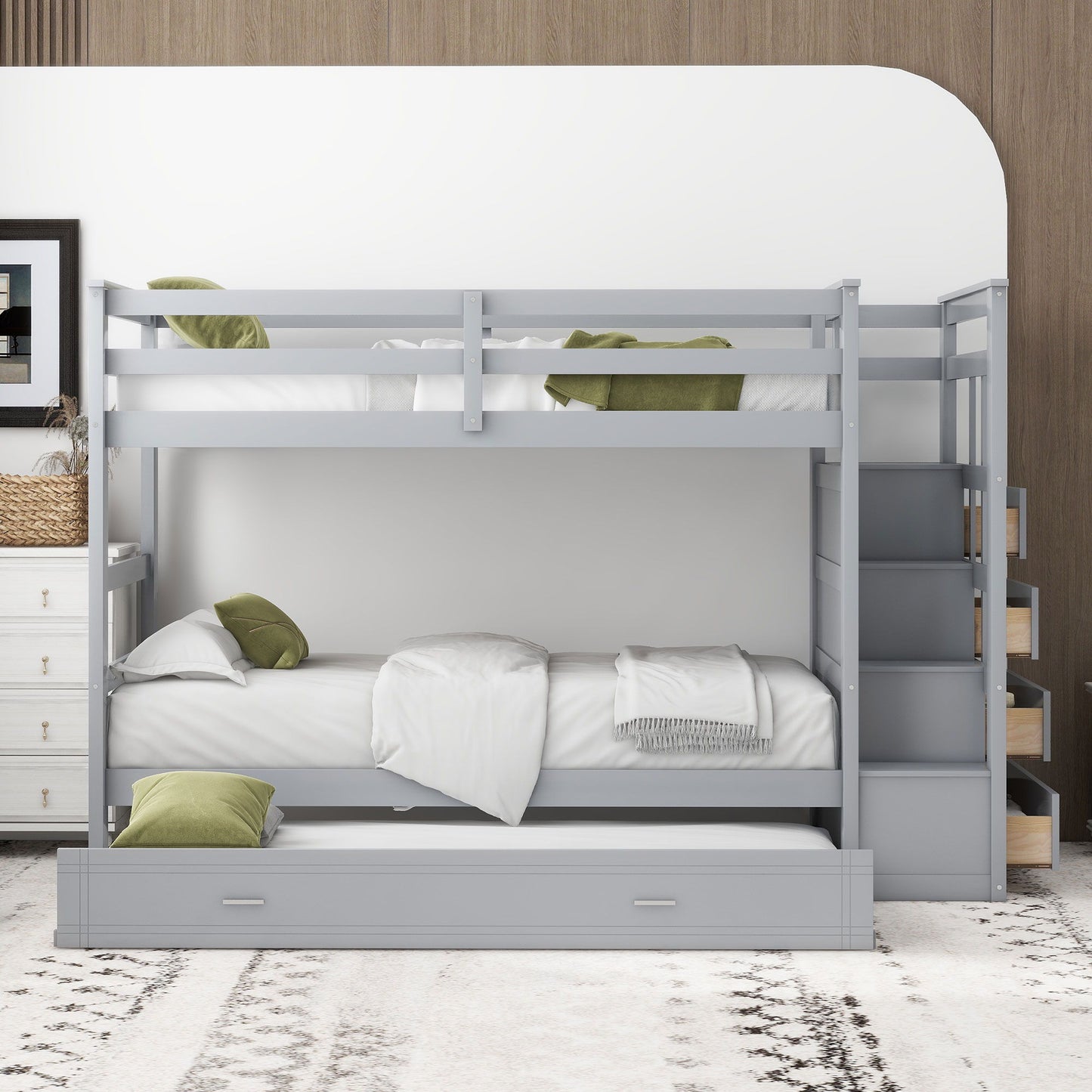 Bunk Bed With Trundle And Staircase