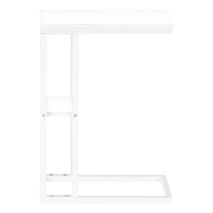 Accent Table, C - Shaped, Marble Look Contemporary & Modern Convenient Design