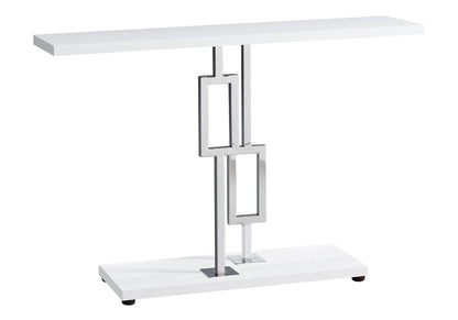 Accent Console Table For Entryway, Contemporary & Modern - Glossy White