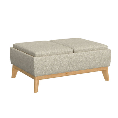 Revel - Reversible Tray Ottoman - Tan