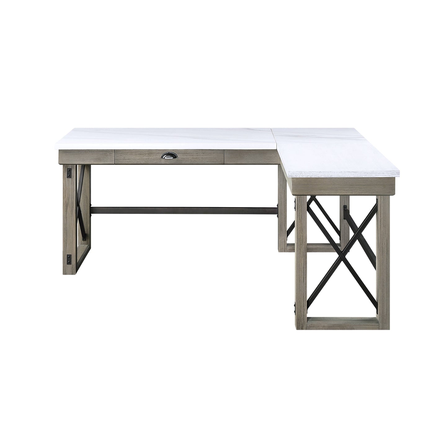 Talmar - Marble Top & Rustic Writing Desk With Lift Top - Oak