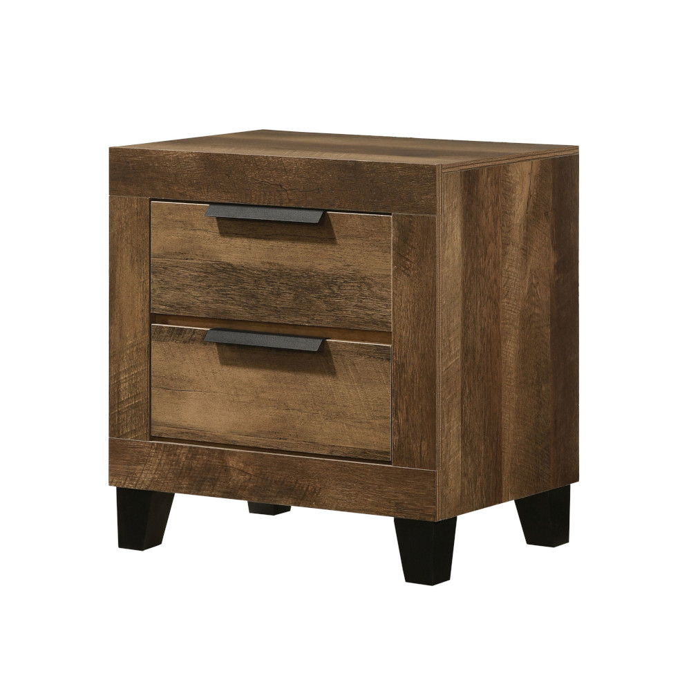 Morales - Rustic Nightstand - Oak