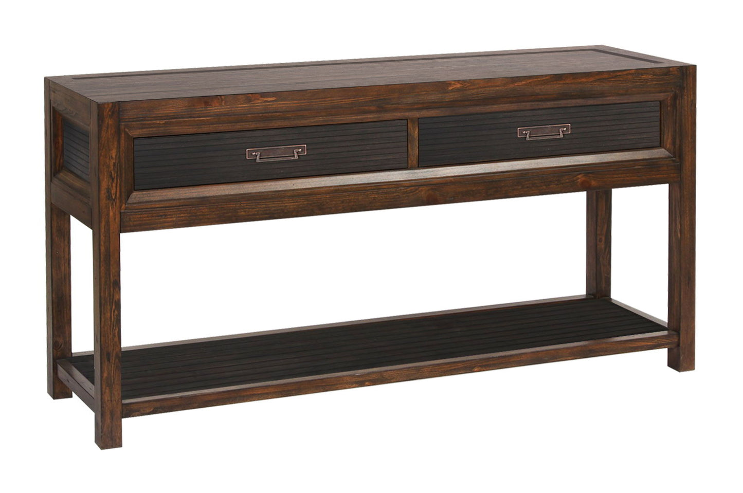 Branson - 2 Drawer Sofa Table, Two Tone - Brown