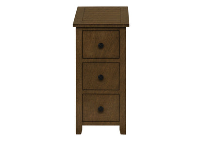 Accent End Table, Storage Drawer, Transitional Design