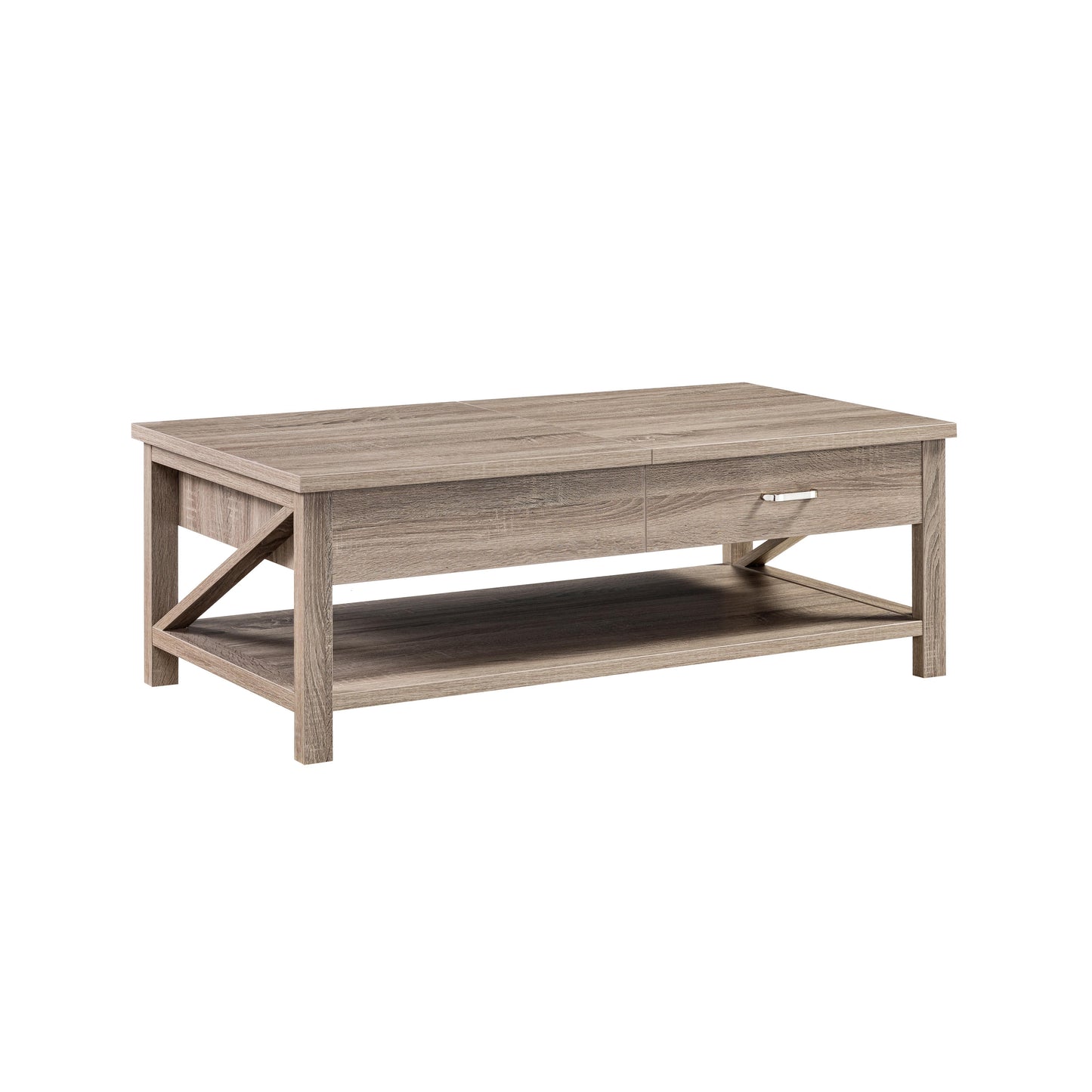 Modern Livingroom Coffee Table With Lift Top With Spacious Bottom Shelf - Dark Taupe