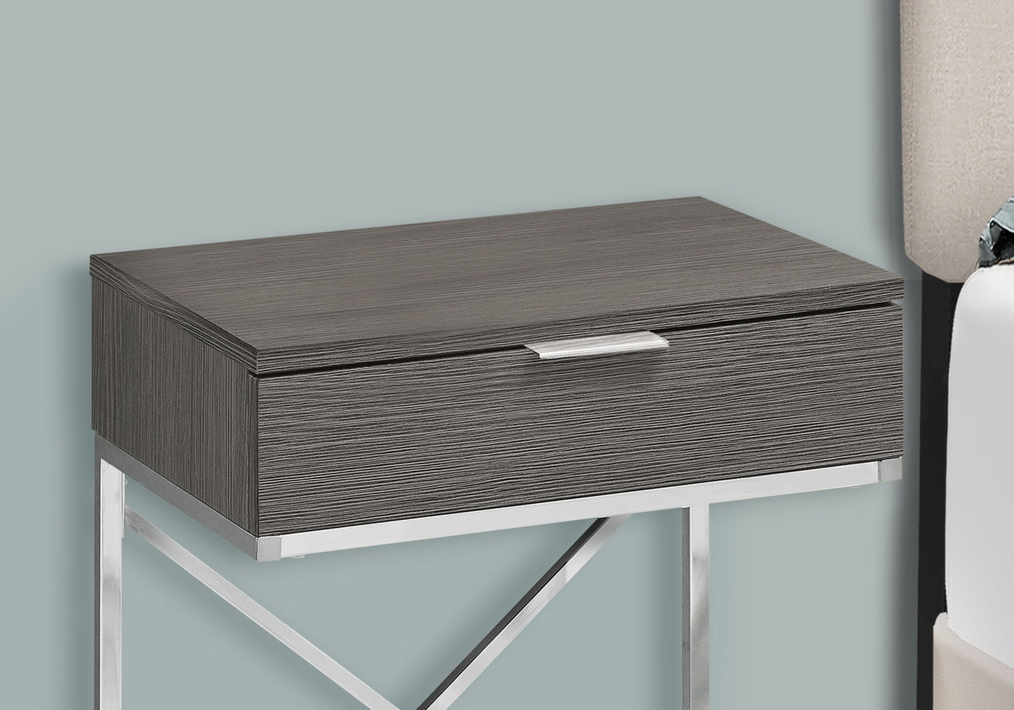 Accent Side Table, Storage Drawer, Spacious Tabletop, Contemporary & Modern