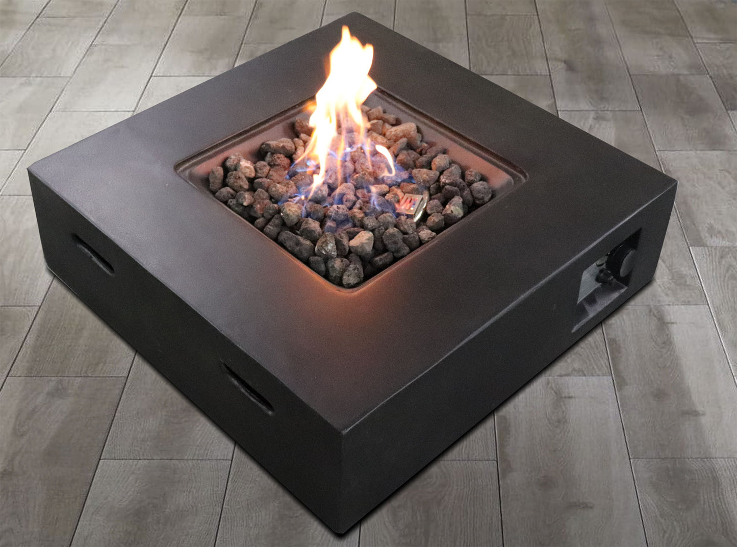 Reinforced - Propane & Gas Fire Pit Table - Charcoal