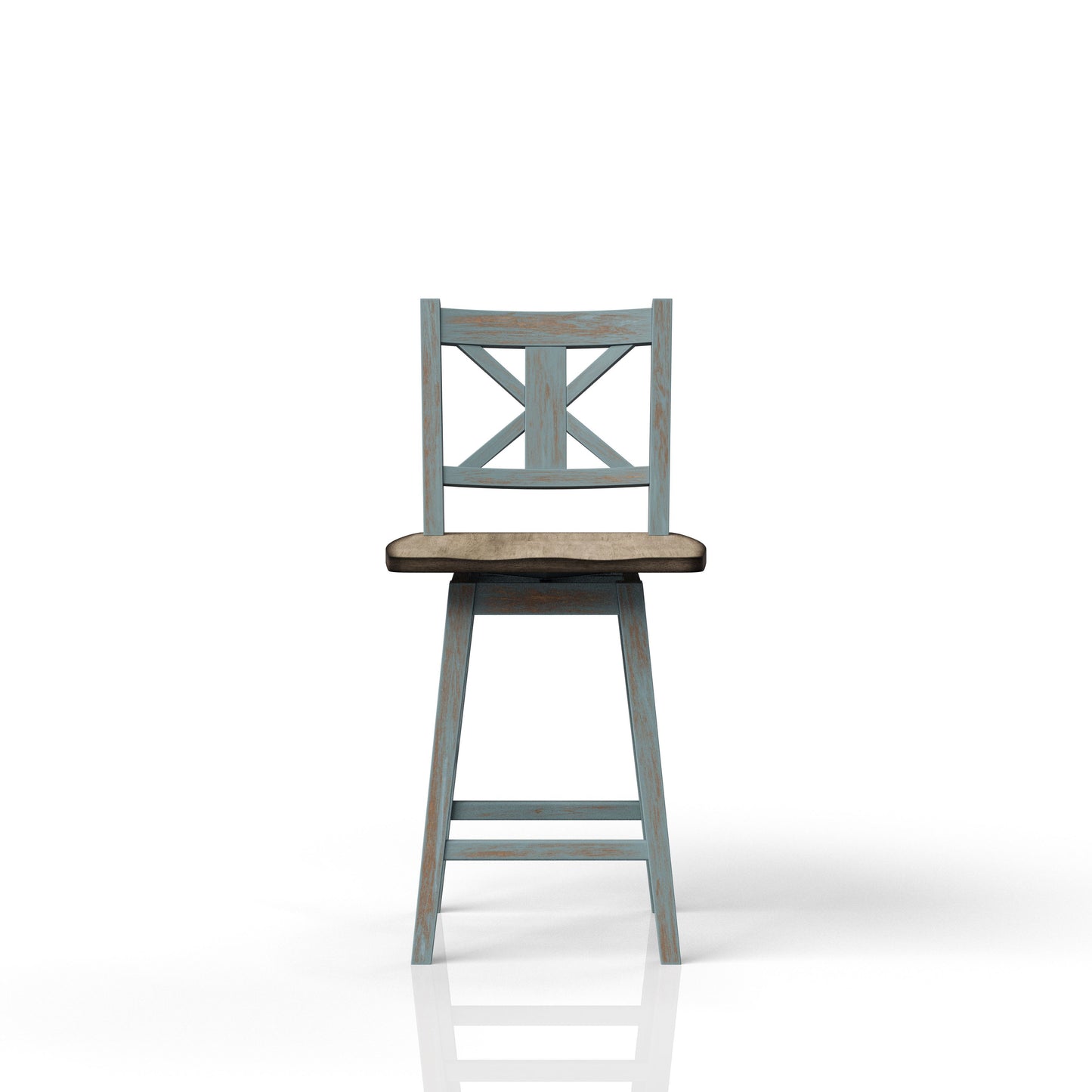 Swivel Counter Stool - Aqua Blue