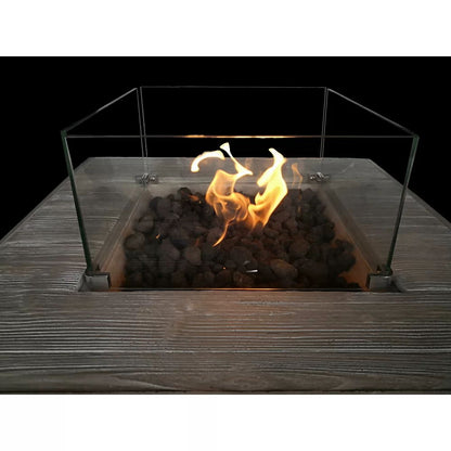 Reinforced - Propane Fire Pit Table - Black / Gray