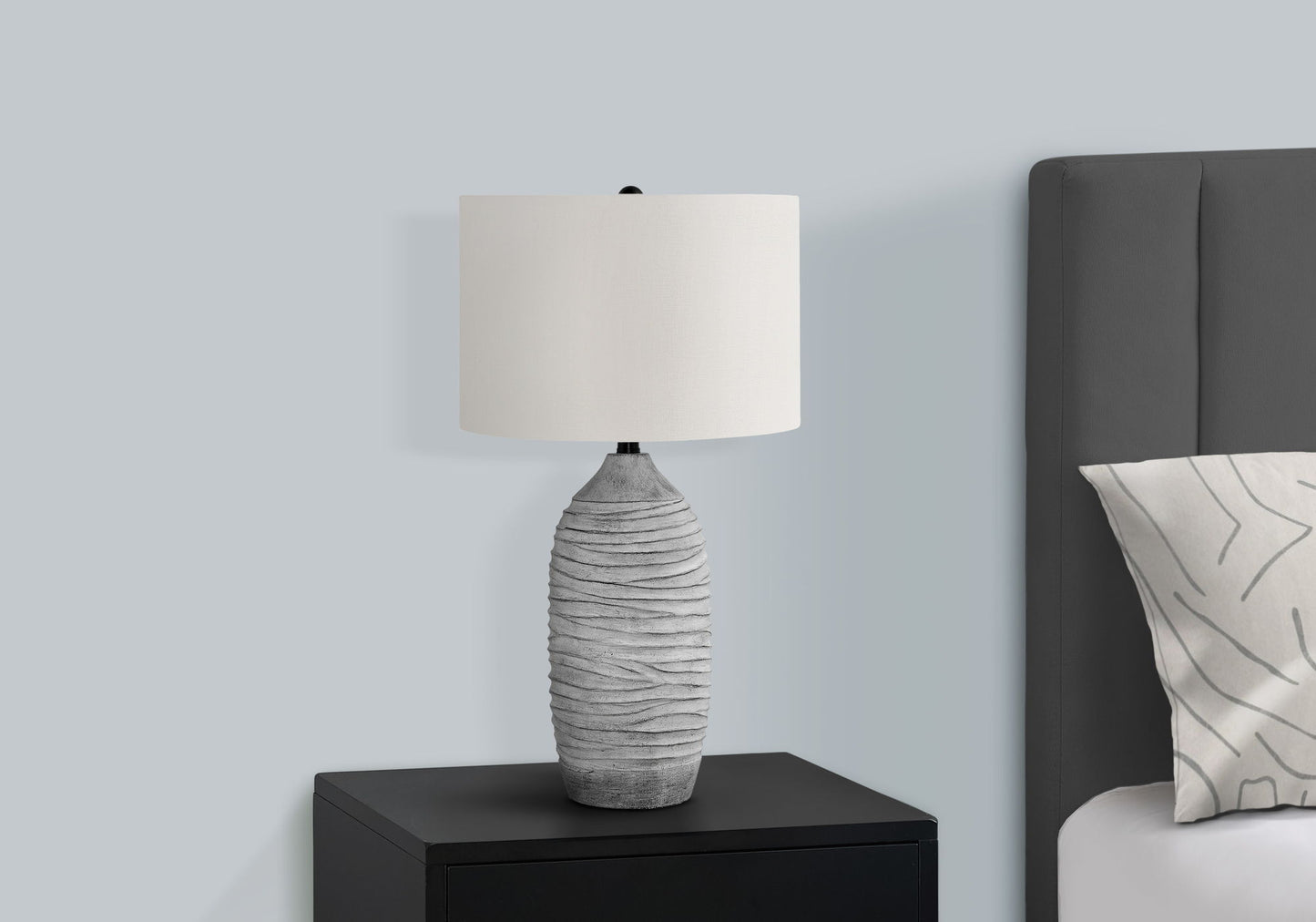 Lighting, Table Lamp, Resin, Modern - Gray / Cream