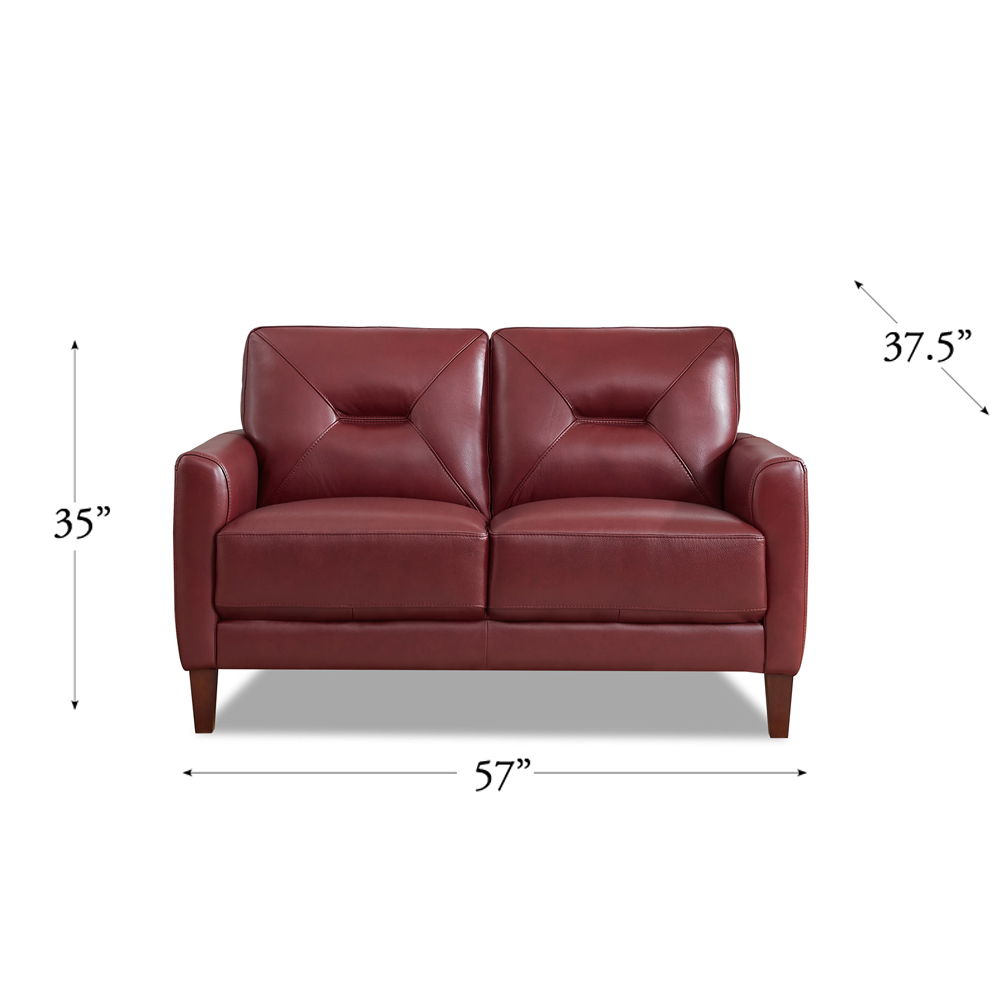 Mavis - Leather Loveseat