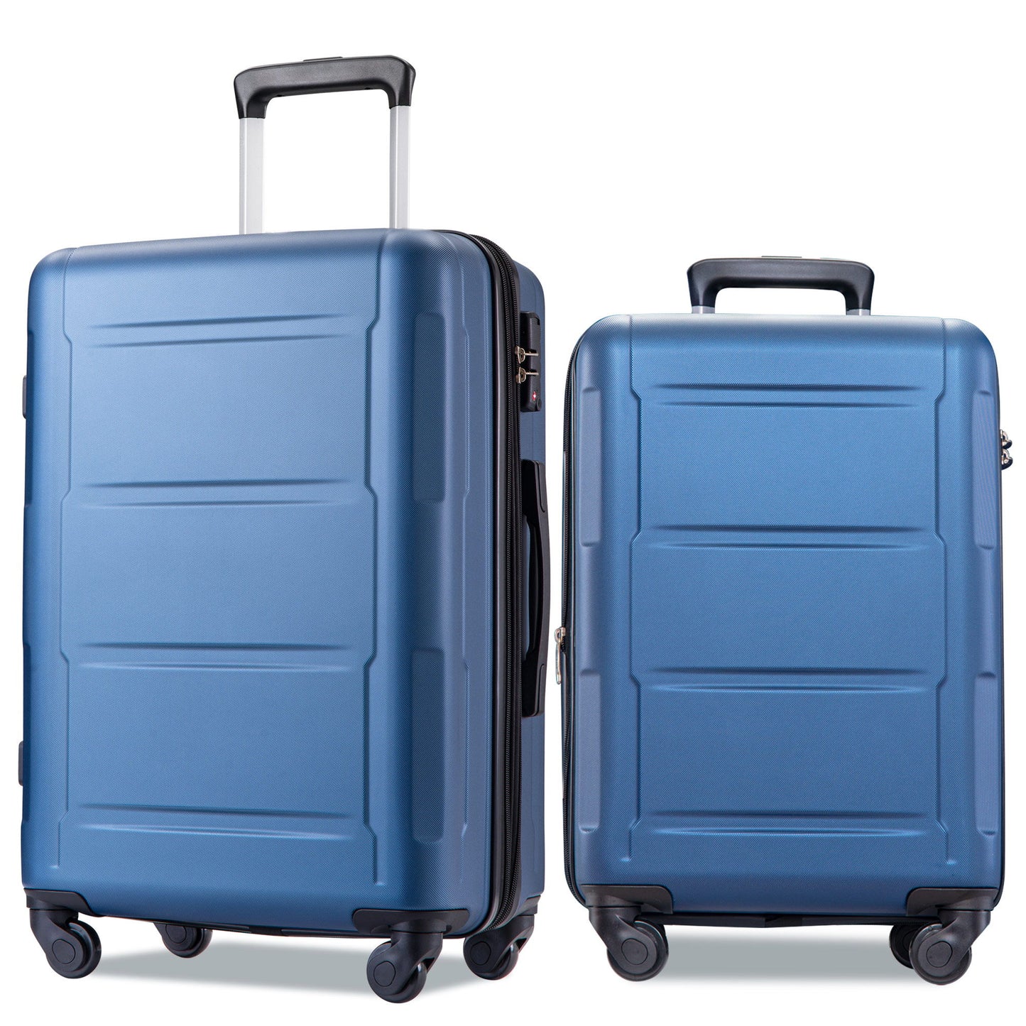 Expanable Spinner Wheel 2 Piece Luggage Set ABS Lightweight Suitcase With Tsa Lock 20" / 24"