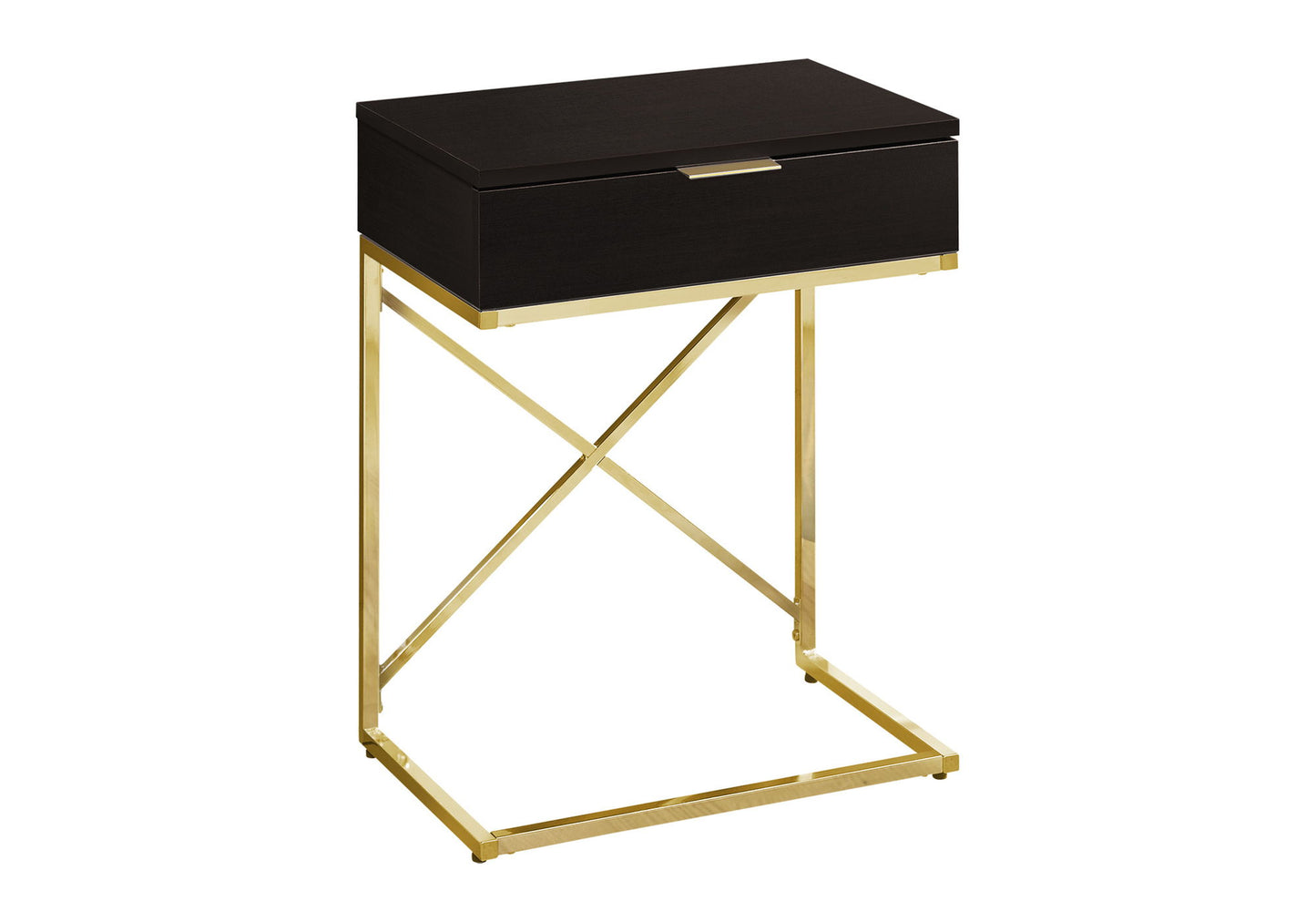 Accent Side Table, Storage Drawer, Spacious Tabletop, Contemporary & Modern