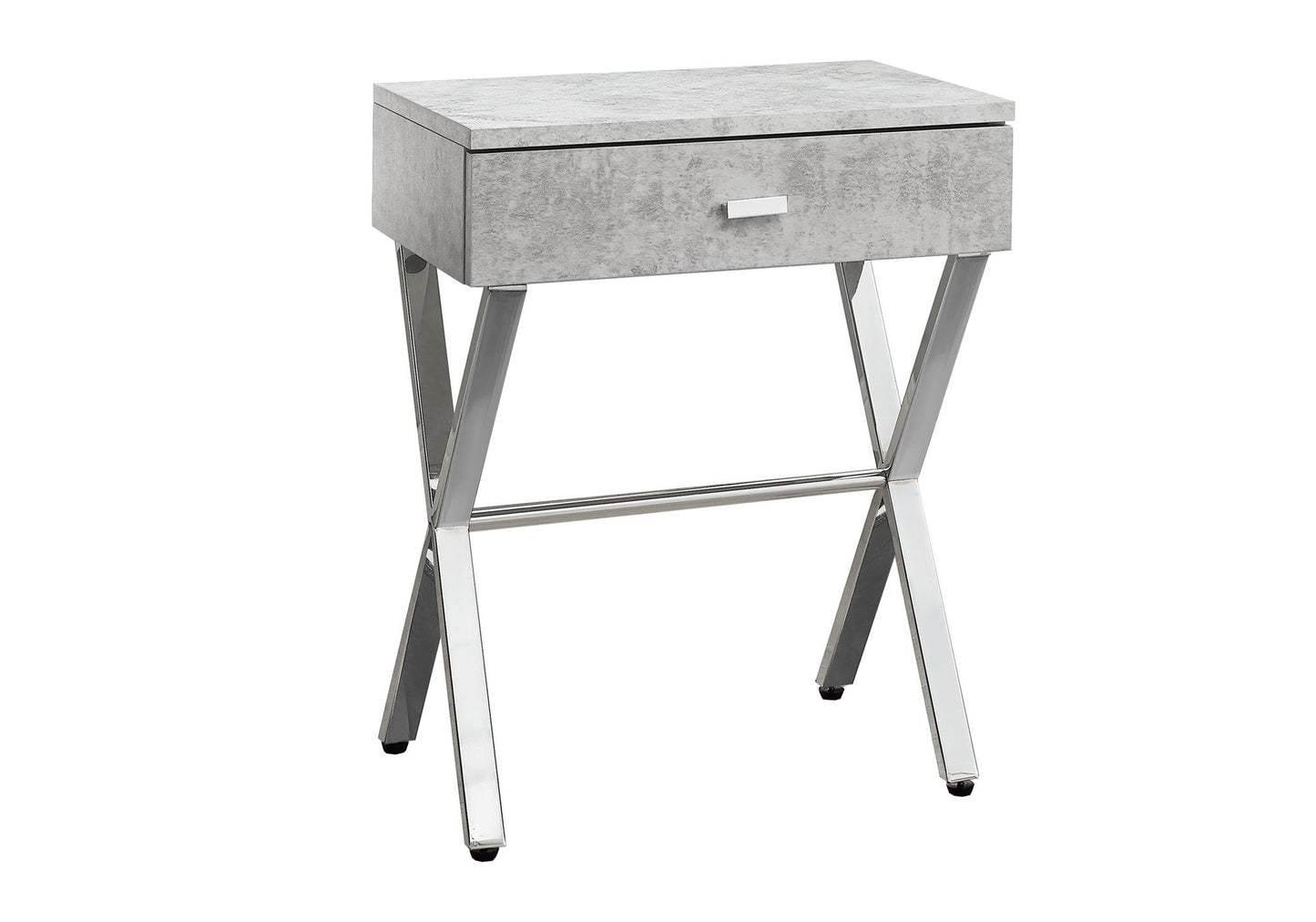 Accent Side X Table, Storage Drawer, Contemporary & Modern