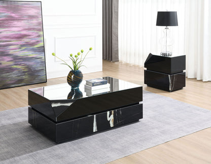 Wenona - Mirrored Coffee Table - Black