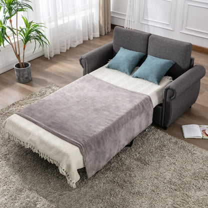 Orisfur Pull Out Sofa Bed Loveseat Sleeper With Twin Size Memory Mattress For Living Room Spaces