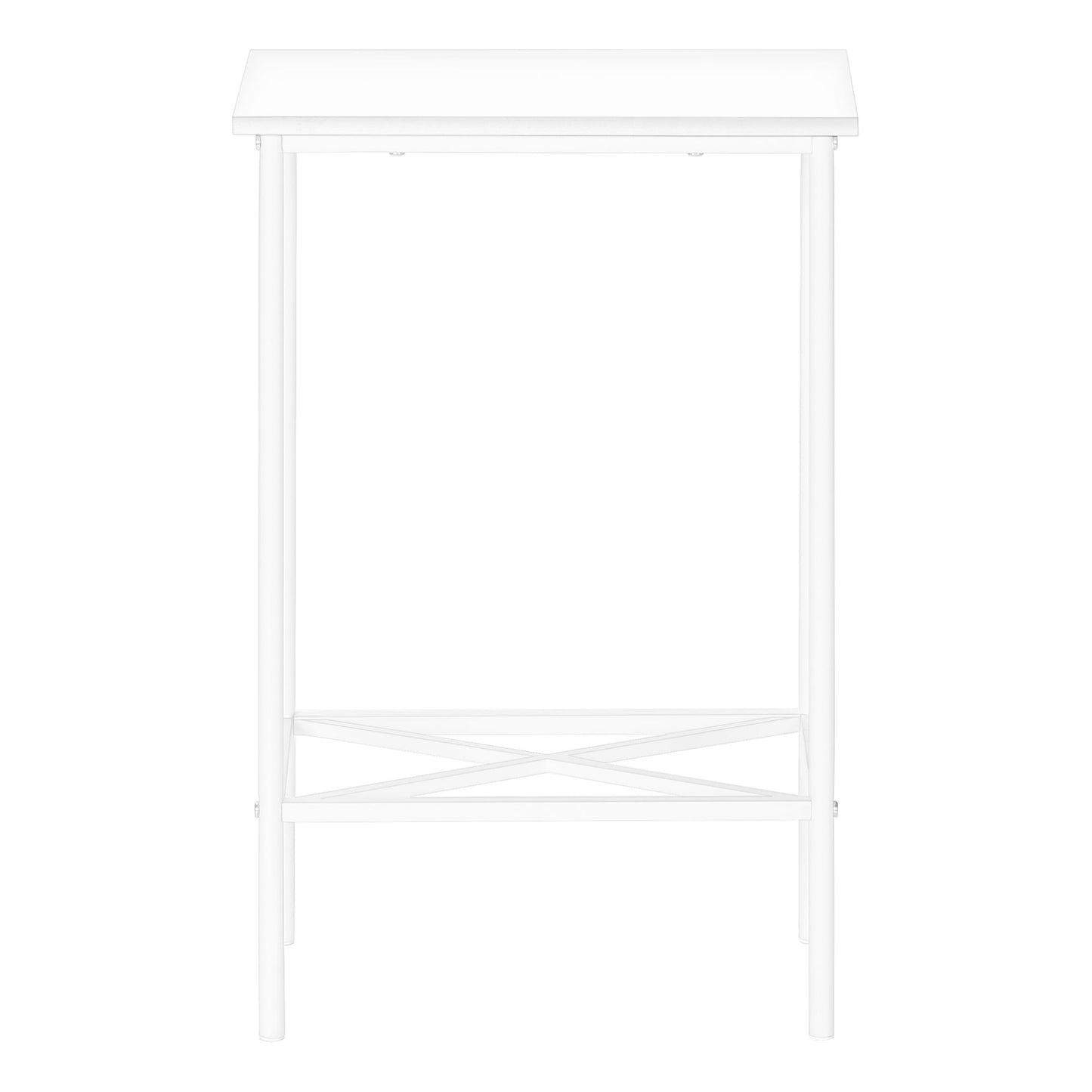 Accent Side Table, Narrow, Small, 2 Tier, Contemporary & Modern