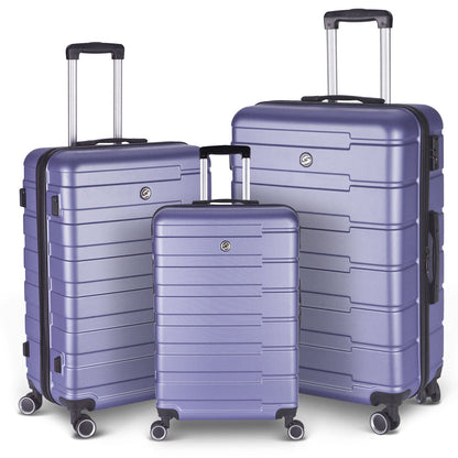 Luggage Suitcase 3 Piece Sets Hardside Carry-On Luggage With Spinner Wheels 20" / 24" / 28"