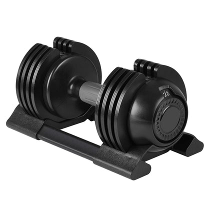 22Lbs Adjustable Dumbbell Steel And Plastic - Black