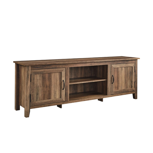 Modern Farmhouse 2 Door Grooved 70" TV Stand For 85" TVs