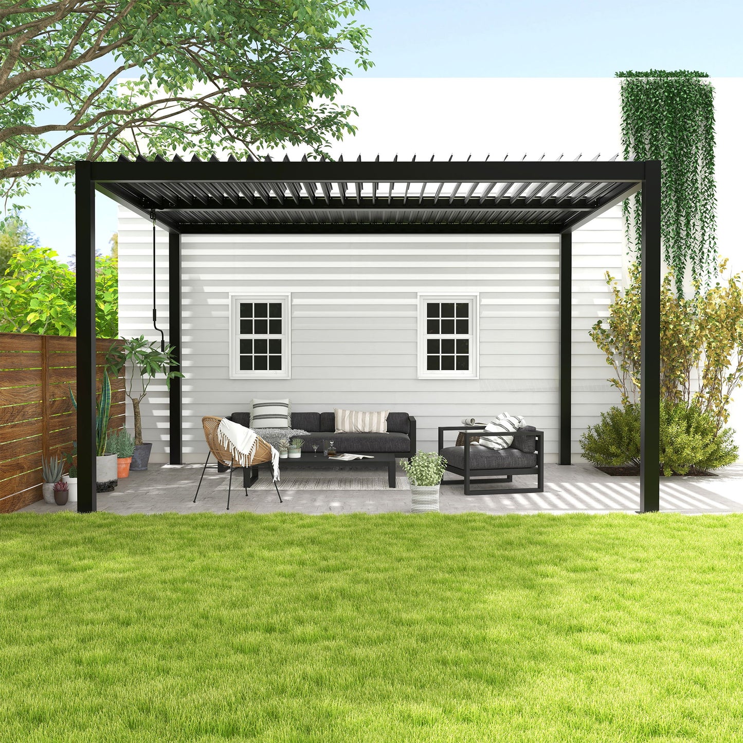 Louver Pergola Aluminium Frame & Louvers