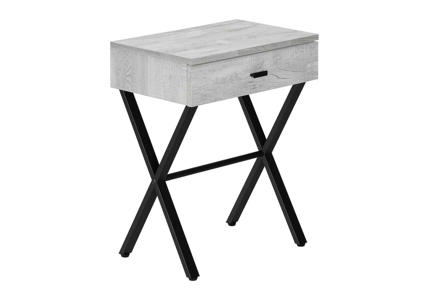 Accent Side X Table, Storage Drawer, Contemporary & Modern