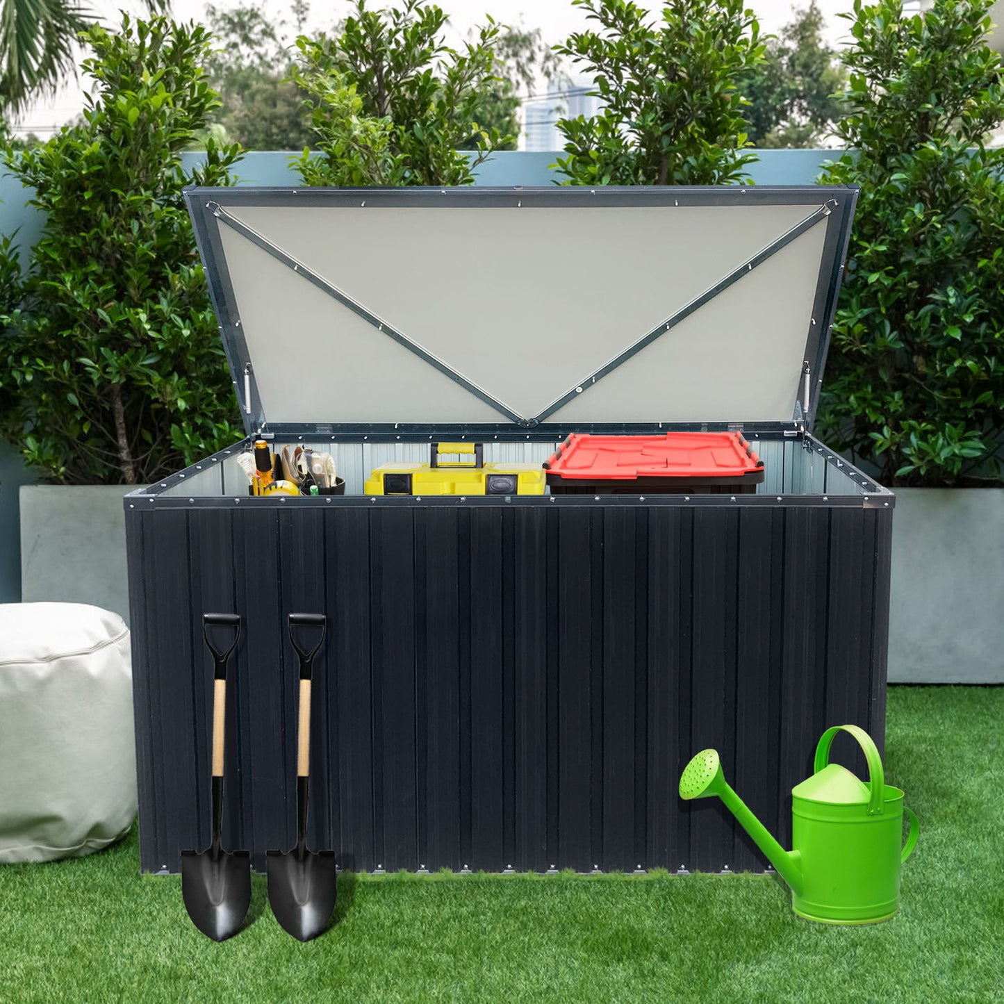 Out Door Metal Storage Box Store Medium - Black