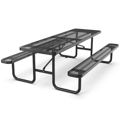 Expanded Metal Rectangular Picnic Table