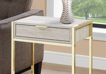 Accent Side Table, Storage Drawer, Spacious Tabletop