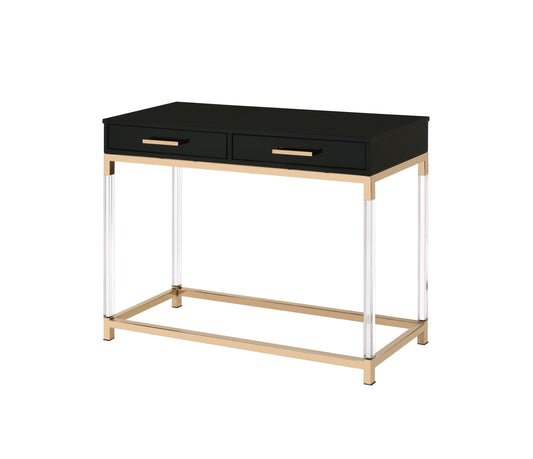 Adiel - Sofa Table - Black / Gold