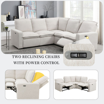 Power Recliner Chair Home Theater Seating Soft Chair With USB Port For Living Room, Bedroom, Theater Room