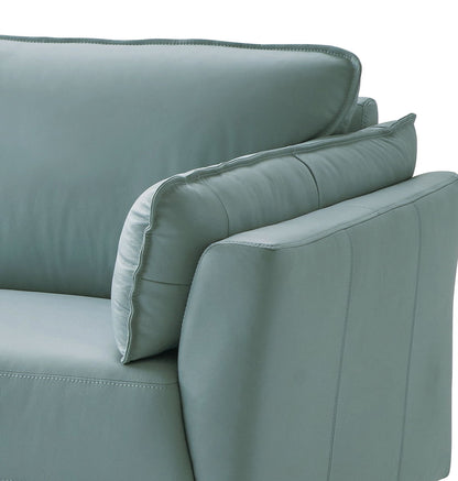 Mesut - Top Grain Leather Chair - Green