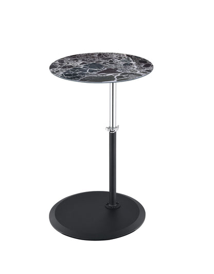 Orbit - 15.5" End Table With Height Adjustable Marble Textured Top