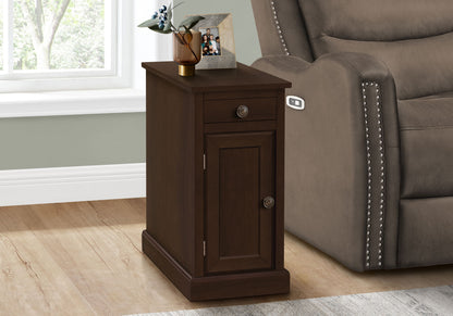 Accent End Table, Storage Drawer, Versatile Design - Espresso