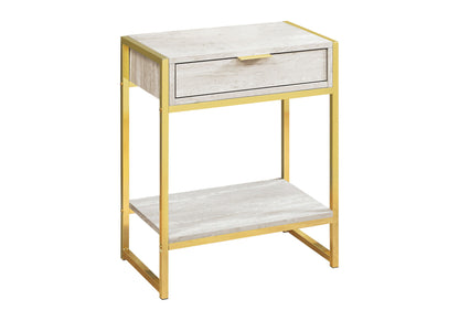 Accent Side Table, Storage Drawer, Spacious Tabletop