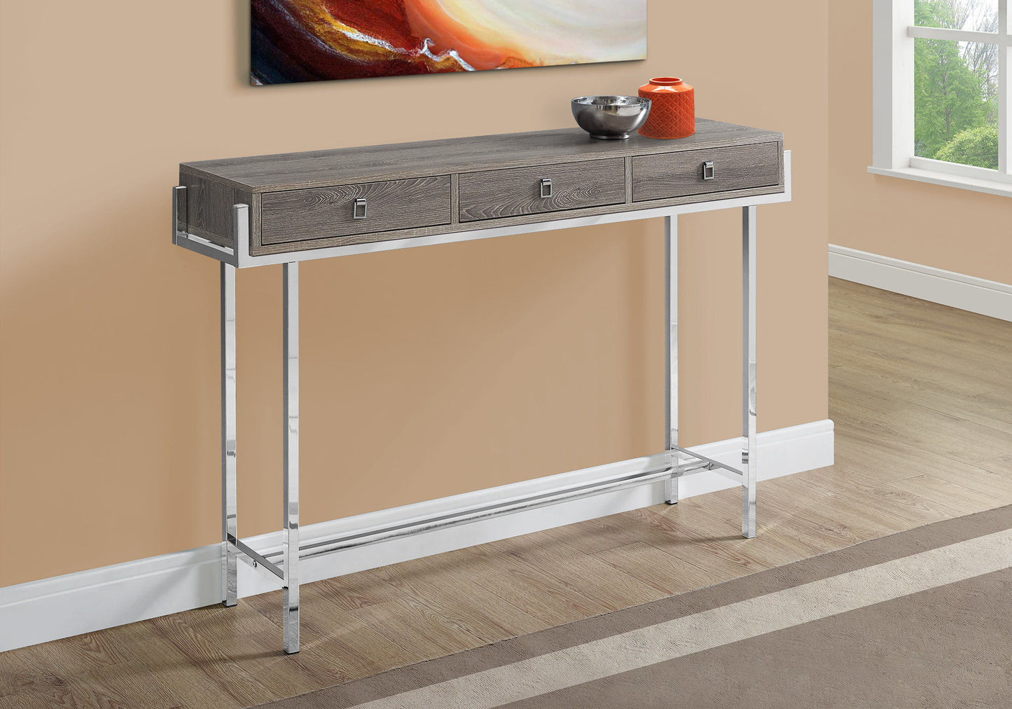 Accent Console Table For Entryway, Storage Drawer, Contemporary & Modern