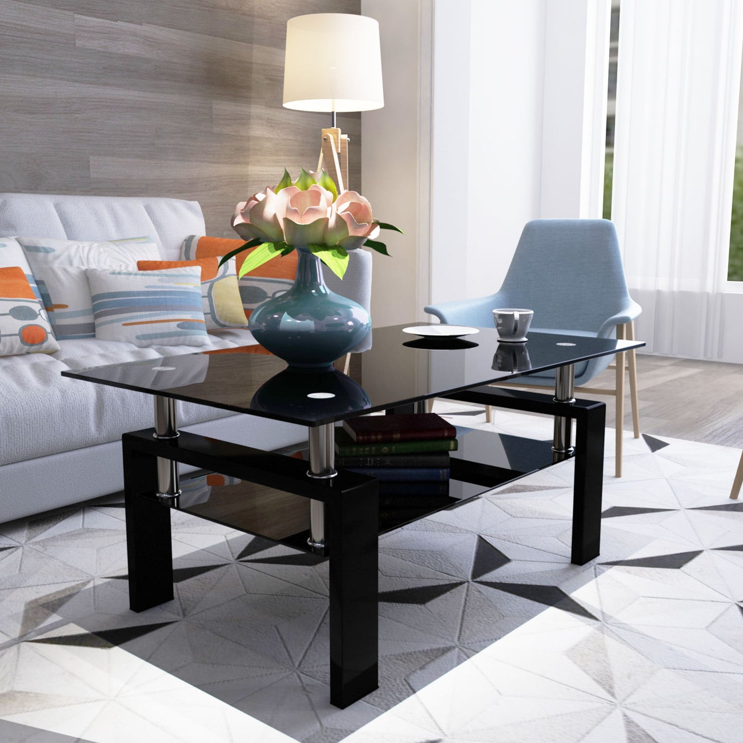 Rectangle Coffee Table, Modern Side Center Tables For Furniture