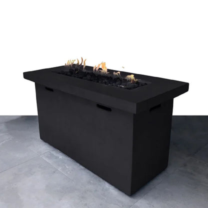 Reinforced - Propane Outdoor Fire Pit Table Durable Construction - Charcoal