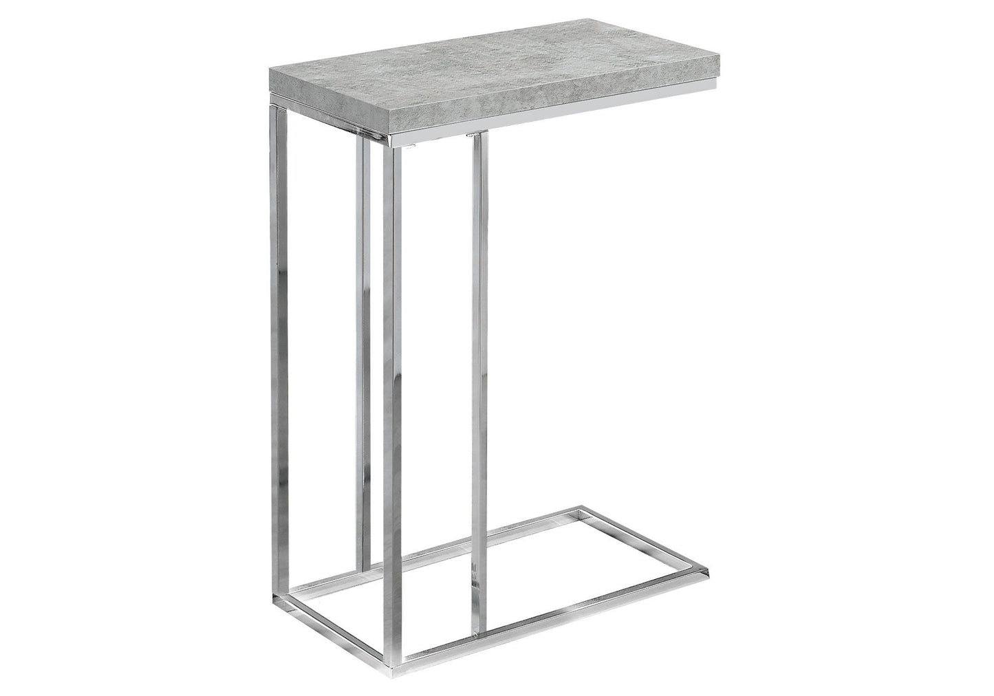 Accent Table, C - Shaped, Tempered Glass, Stylish Design Contemporary & Modern