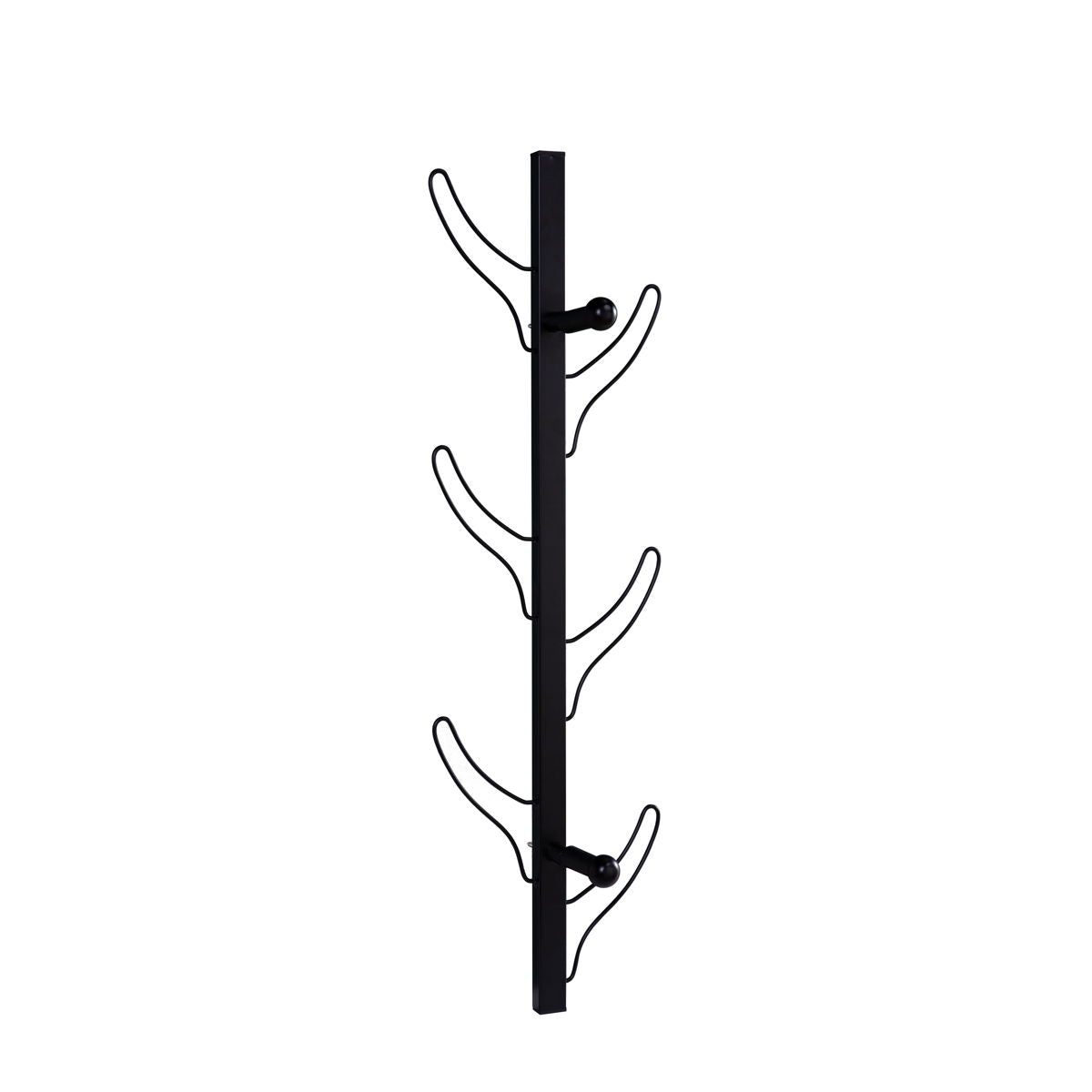 Vertical Eight Hook Coat Rack Wall Mount - Silver