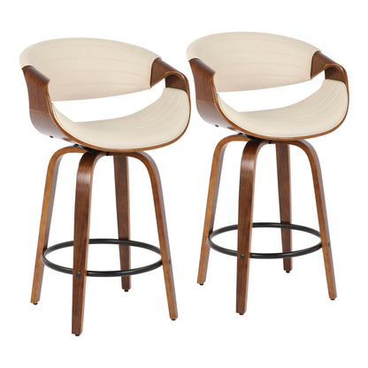 Symphony - Mid Century Stylish Design Modern Counter Stool (Set of 2)