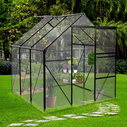 Polycarbonate Greenhouse Raised Base And Anchor Aluminum Heavy Duty Walk-In Greenhouses For Outdoor Backyard In All Season