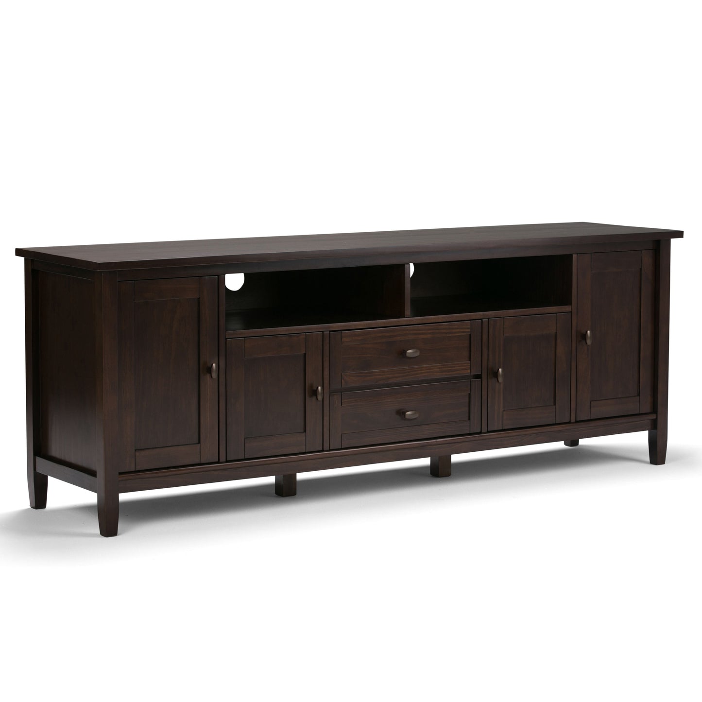 Warm Shaker - TV Media Stand Handcrafted - Tobacco Brown