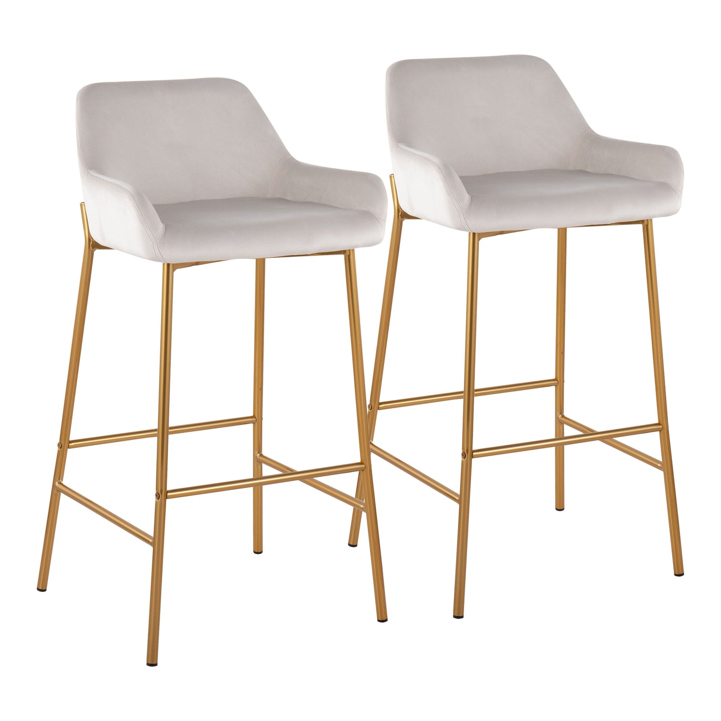 Daniella - Contemporary / Glam Fixed Height Bar Stool (Set of 2)